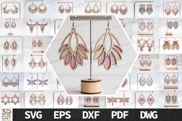 Boho Laser Cut Earrings: A Creative Design Bundle