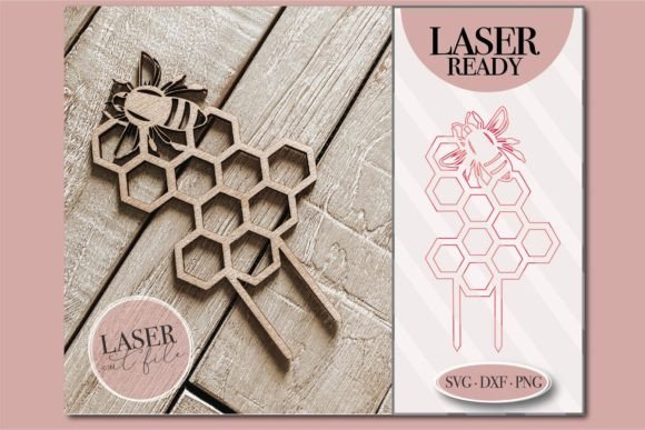 Charming Honey Bee Trellis Plant Stake SVG for Crafters