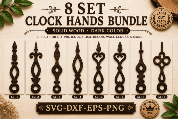 Clock Hands Bundle SVG: Precision Design for Creative Projects