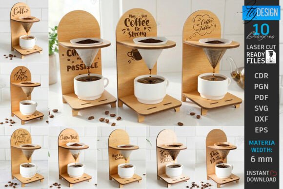 Coffee Drip Stands Laser Cut Bundle SVG