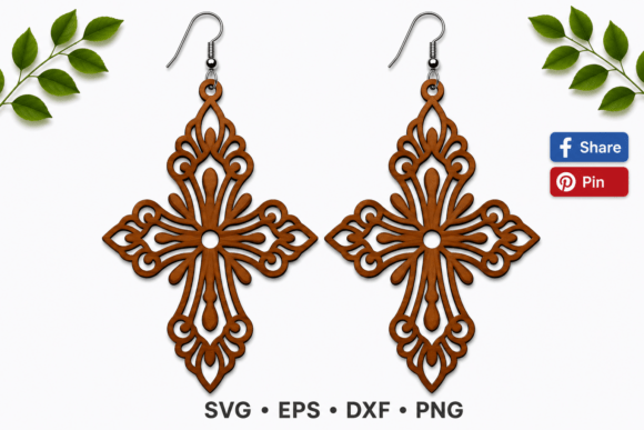 Crafting Natural Beauty: A Wooden Earrings SVG Laser Cut File