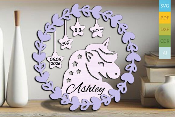 Create Magical Memories with a Unicorn Baby Announcement Sign