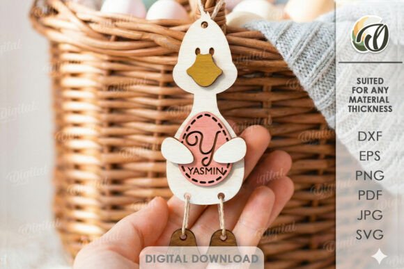 Design Easter Magic with a Character Tag Laser Cut File