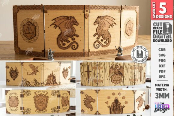 DM Screen Designs Laser Cut Bundle | CNC