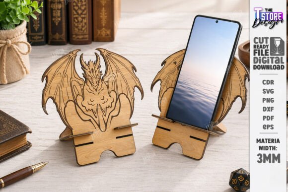 Dragon Fantasy Laser Cut Phone Stand