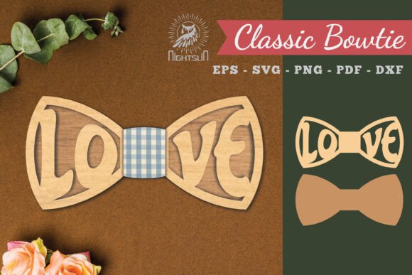 Elegant Laser Cut Bowtie SVG for Your Creative Designs