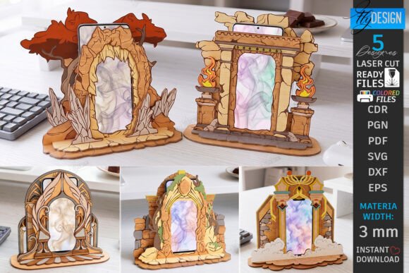 Enchant Your Desktop: The Magic Mirror Phone Stand Set