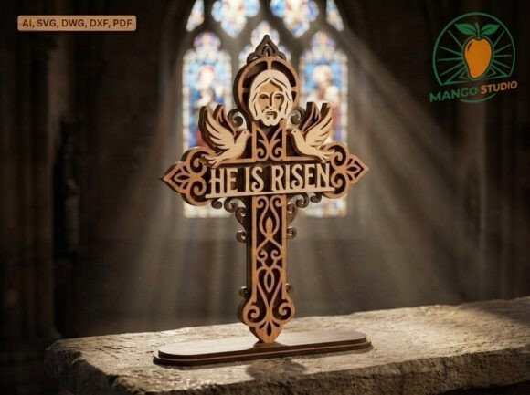 Jesus Cross Laser Cut Multilayer SVG: A Detailed Design