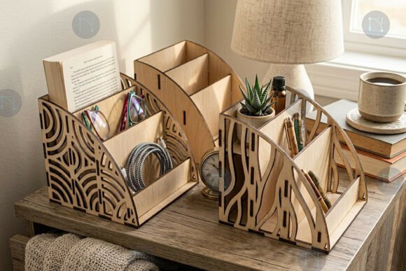 Laser Cut Bedside Organizer SVG Bundle