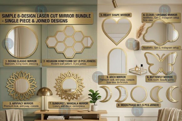 Laser Cut Mirror Bundle: Elevate Your Craft Projects