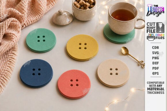 Modern Laser Cut Felt Coasters & Trivets