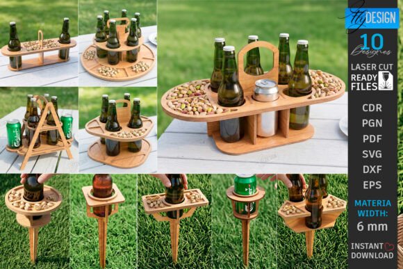 Outdoor Beer Picnic Table Laser Bundle: Craft Your Perfect Summer