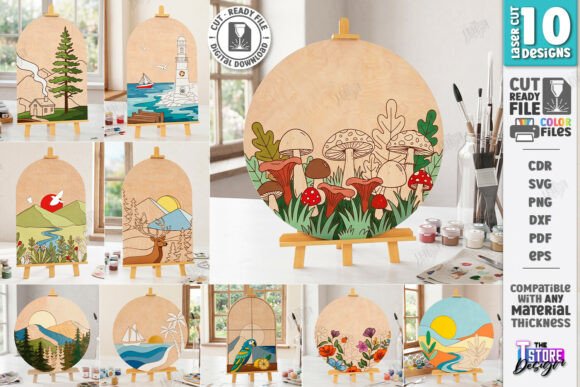 Paint by Numbers Laser Cut Bundle: Creative CNC Art