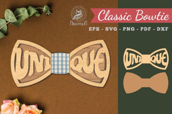 Unique Laser Cut Bowtie SVG: Creative Design Asset